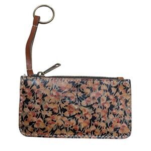 Patricia Nash Leather Wallet Card Holder Floral Zip Closure ID Slot Casual Date